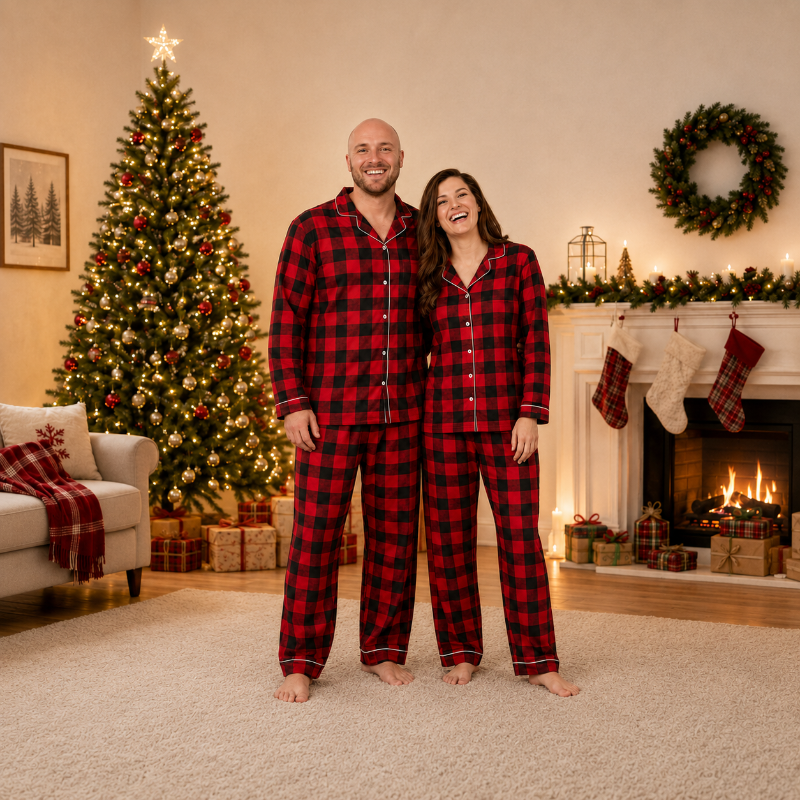 Matching Family Christmas Pyjamas - Buffalo Plaid