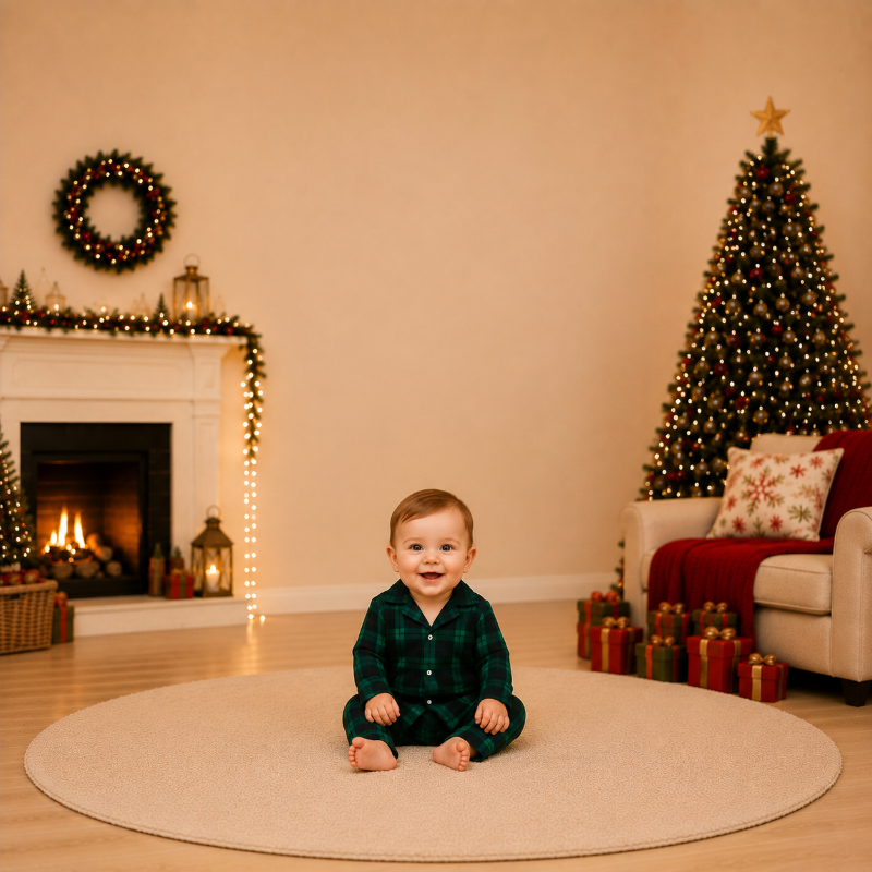 Matching Family Christmas Pyjamas - Emerald Plaid