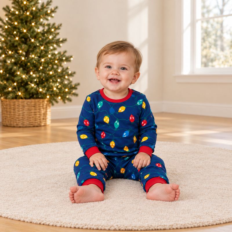 Matching Family Christmas Pyjamas - Lights