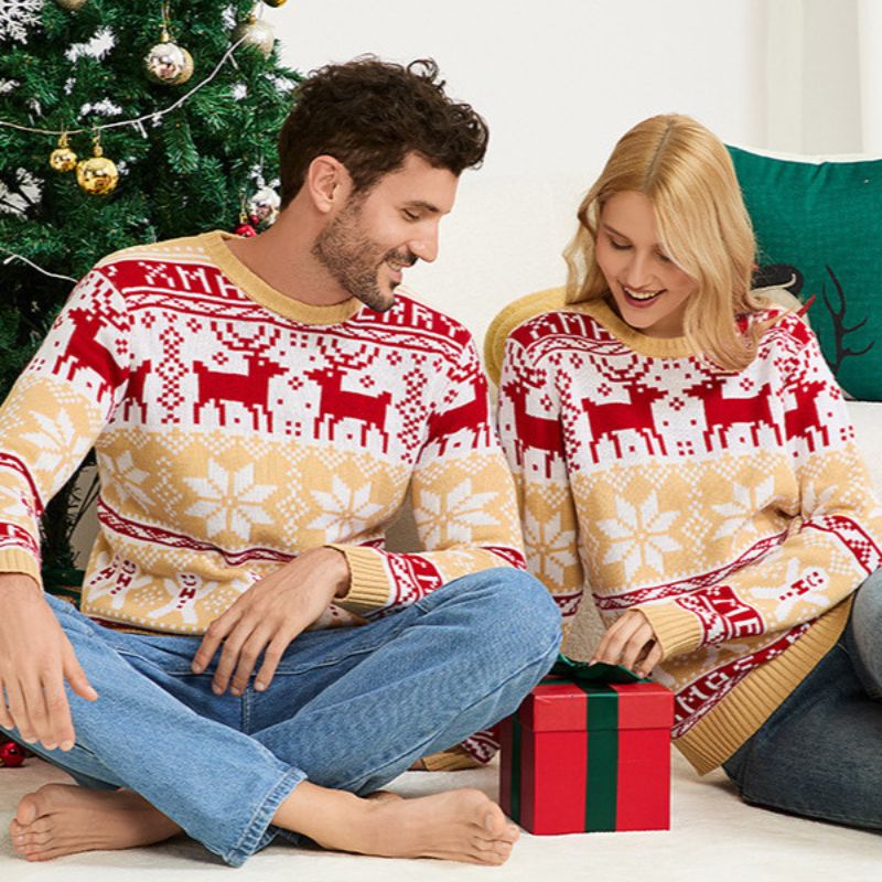Matching Family Christmas Jumper - Snowflakes and Reindeer