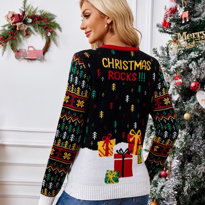 Women's Christmas Jumper - Rock N Roll