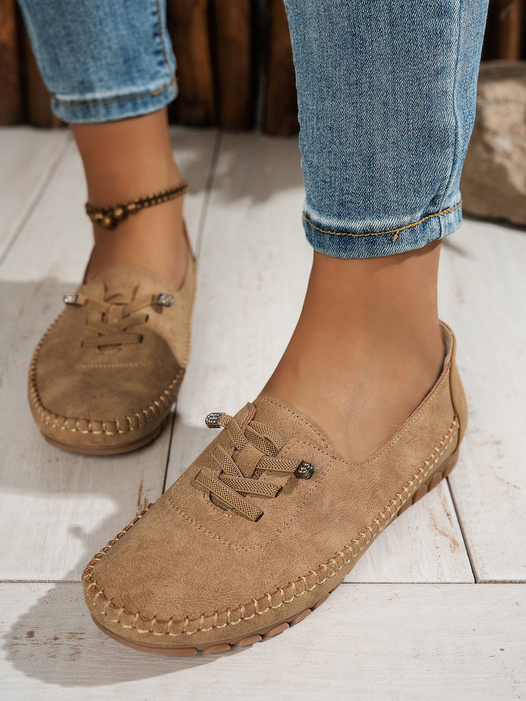 Women’s Comfortable PU Flat Shoes | Soft All-Matching Casual Flats