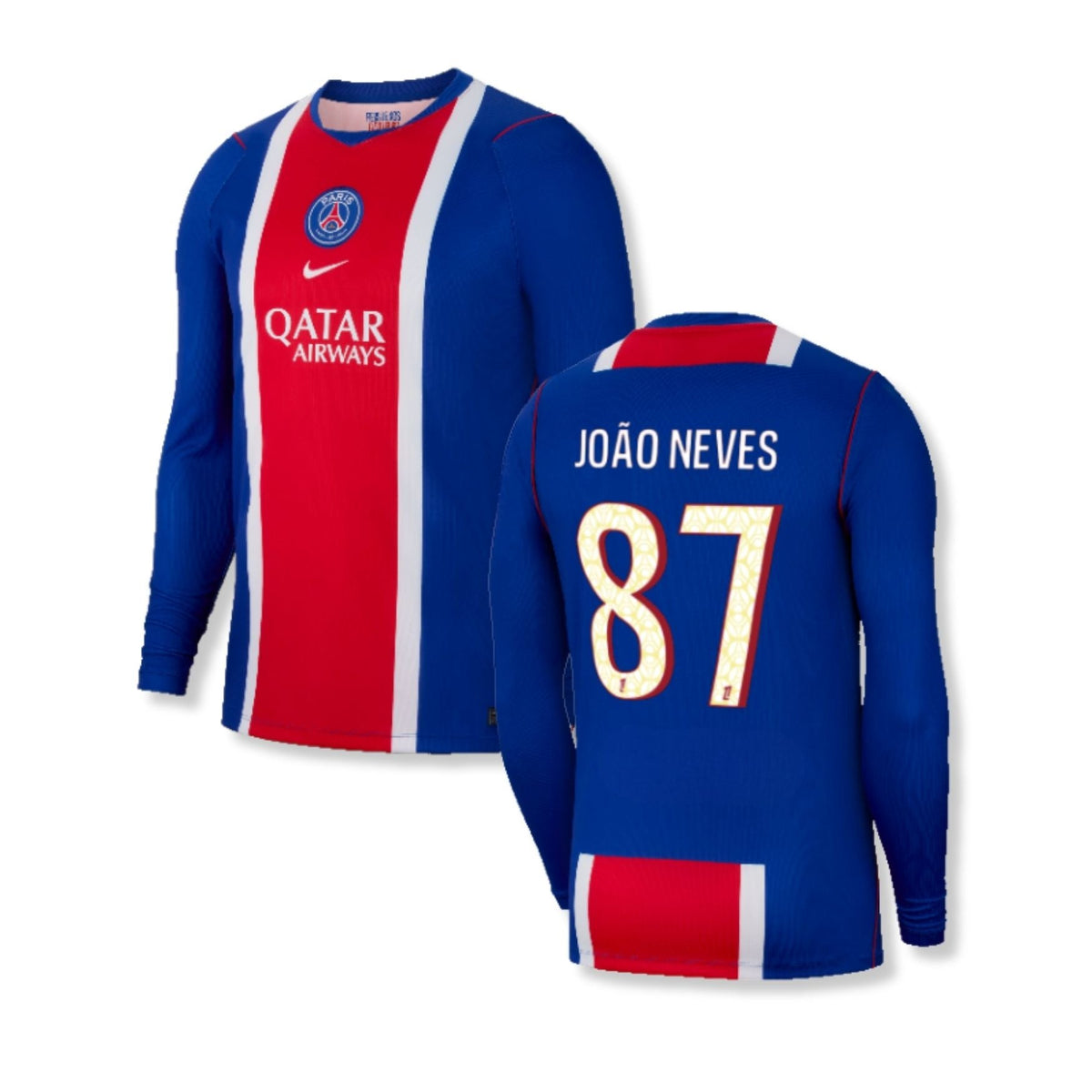 PSG PARIS SAINT-GERMAIN 2026/27 Langarm-Heimtrikot für Herren – JOÃO NEVES 87