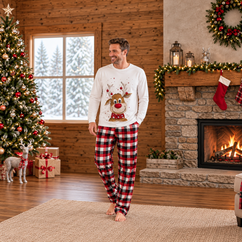 Matching Family Christmas Pyjamas - Reindeer