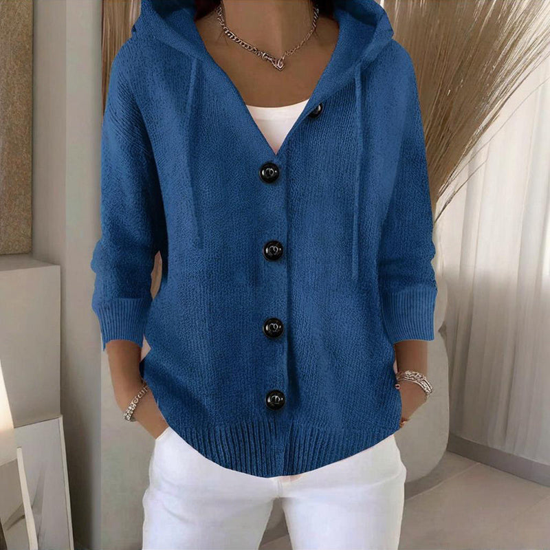 Women’s Button-Down Hoodie Cardigan Sweater Coat