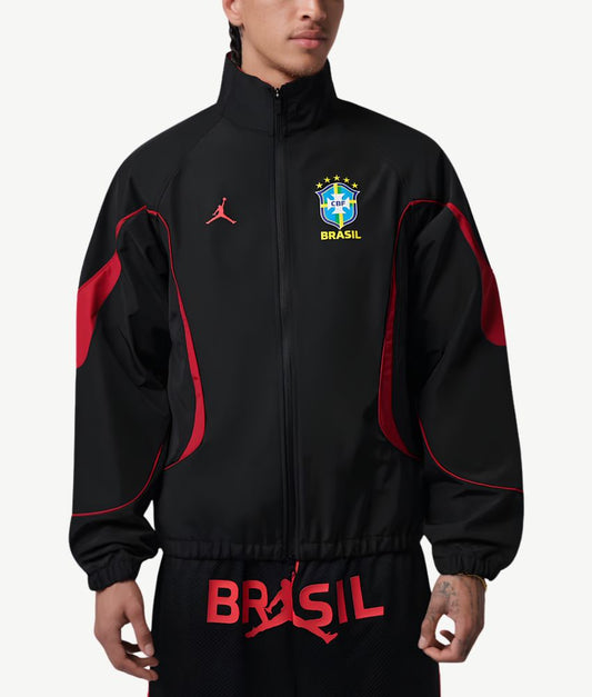 Brazil 2026 Black Windbreaker Jacket
