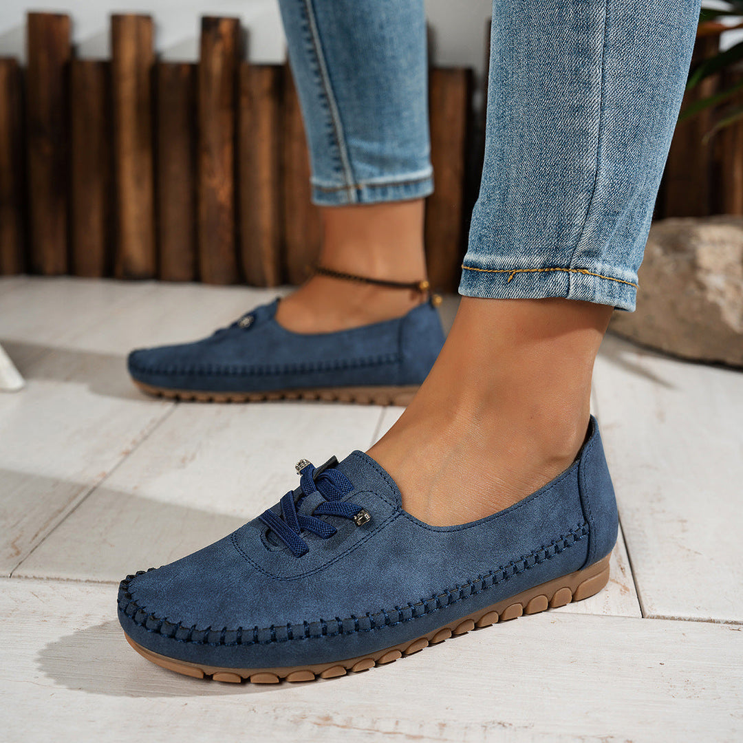 Women’s Comfortable PU Flat Shoes | Soft All-Matching Casual Flats