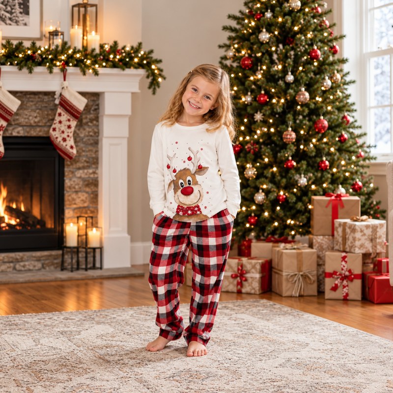 Matching Family Christmas Pyjamas - Reindeer