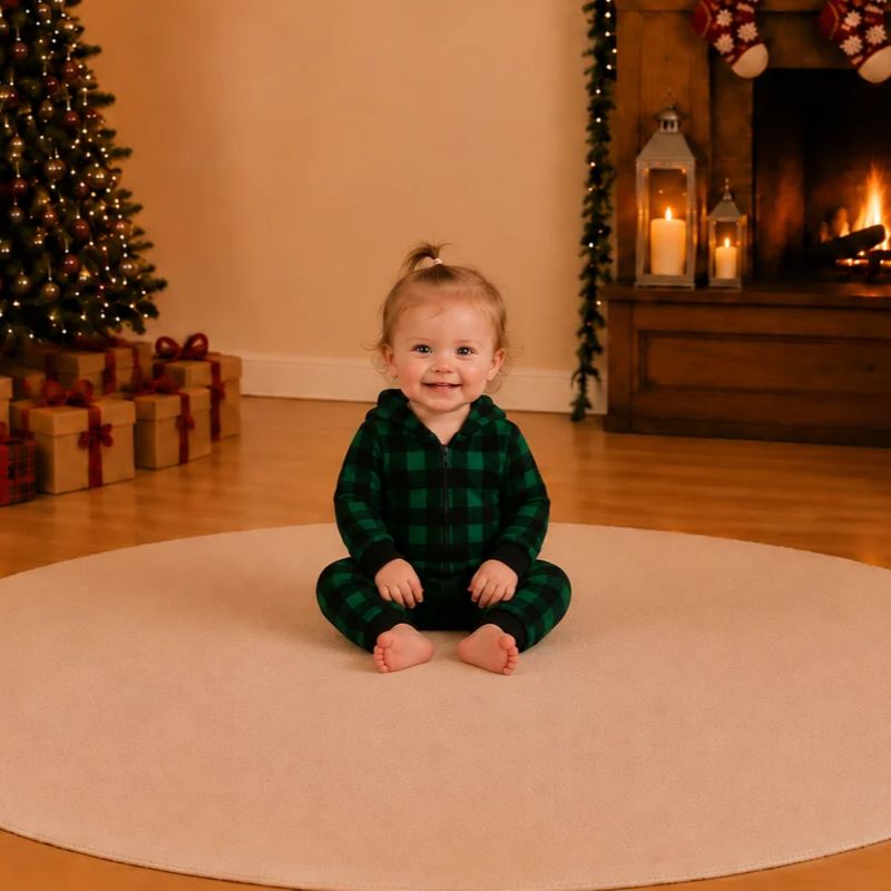 Matching Family Christmas Onesie - Forest Green Hooded