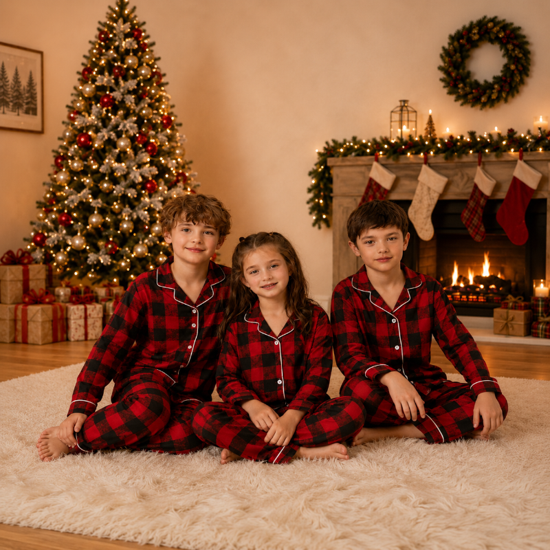 Matching Family Christmas Pyjamas - Buffalo Plaid