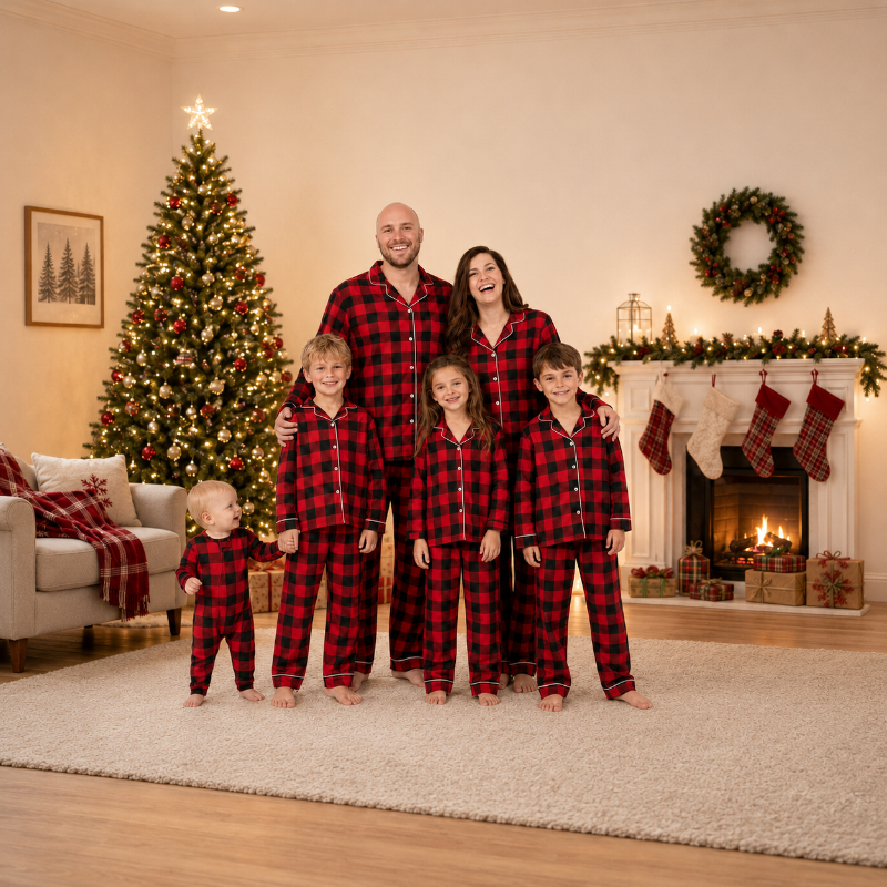 Matching Family Christmas Pyjamas - Buffalo Plaid