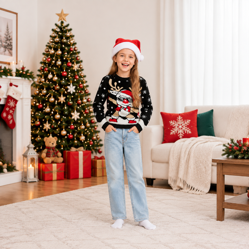 Matching Family Christmas Jumper - Cool Reindeer Crew Neck