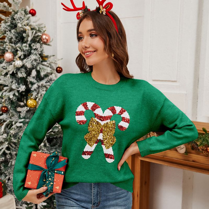 Christmas Jumper - Sequin Crutch Bow