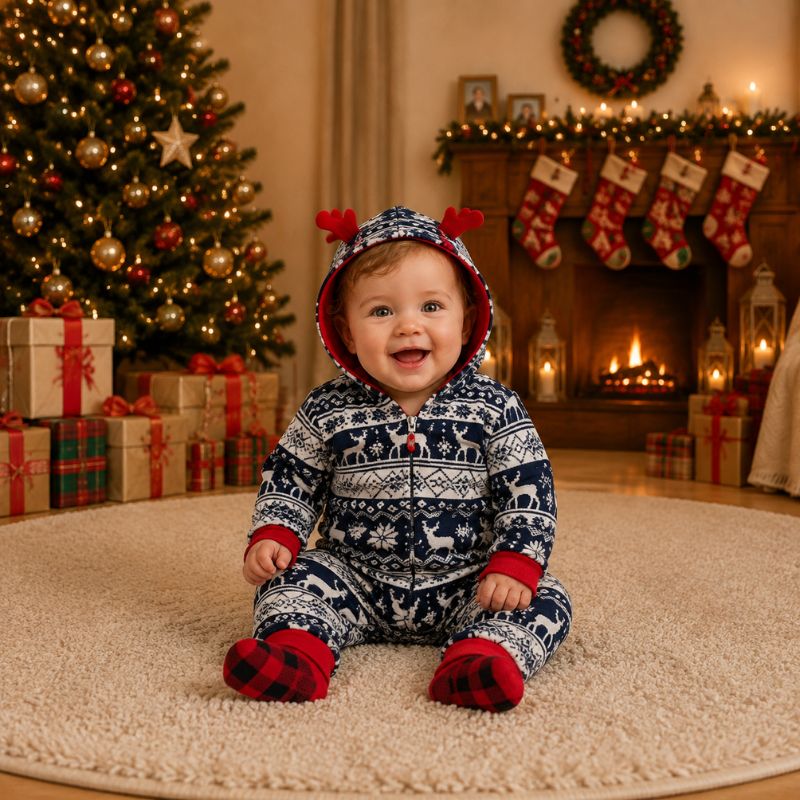 Matching Family Christmas Onesie - Frosty Reindeer