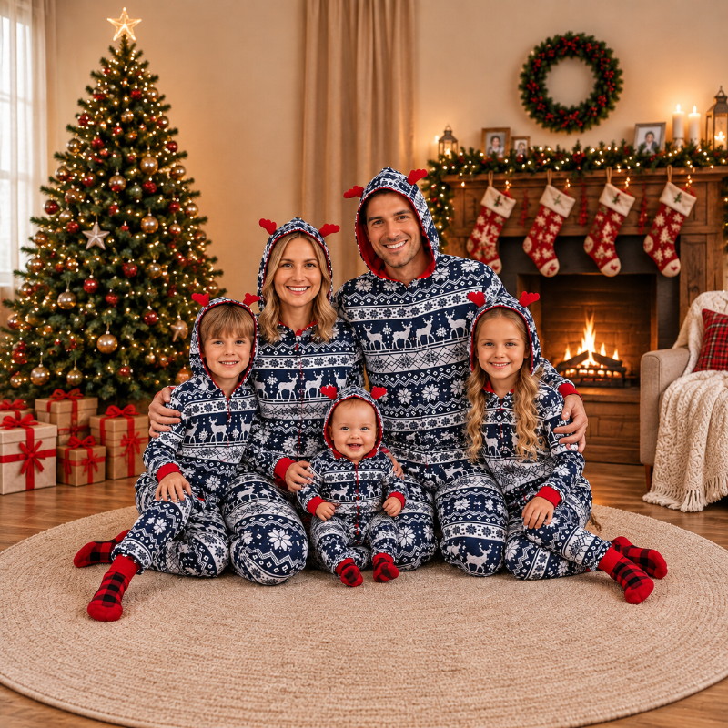 Matching Family Christmas Onesie - Frosty Reindeer