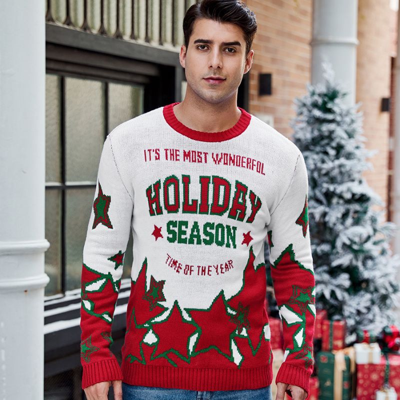 Men's Christmas Jumper - Wonderful Holiday Season