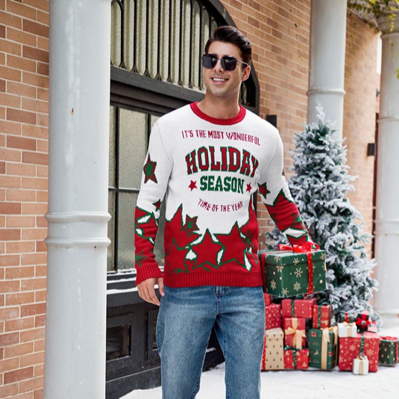Men's Christmas Jumper - Wonderful Holiday Season