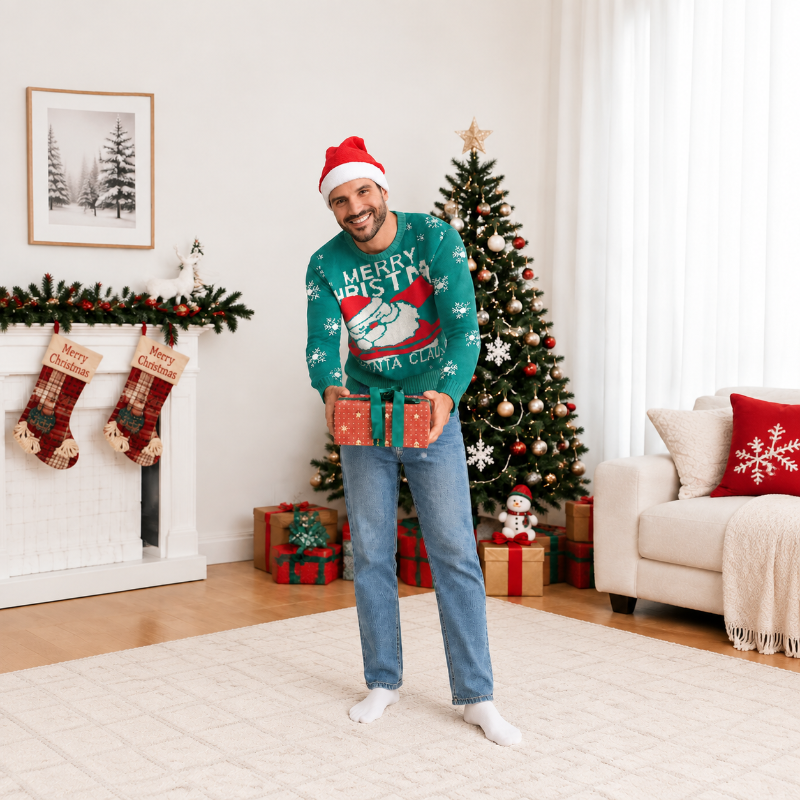 Matching Family Christmas Jumper - Merry Santa Claus Family