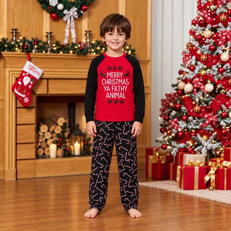 Matching Family Christmas Pyjamas - Merry Ya Filthy Animal