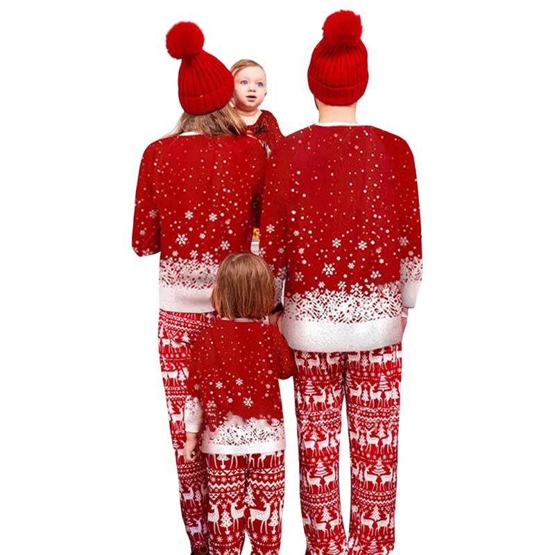 Matching Family Christmas Pyjamas - Moose In Snow