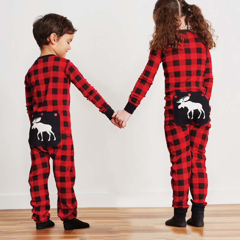 Matching Family Christmas Pyjamas - Plaid Moose
