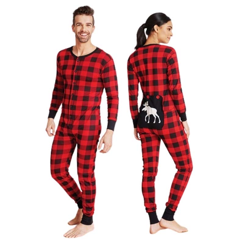 Matching Family Christmas Pyjamas - Plaid Moose