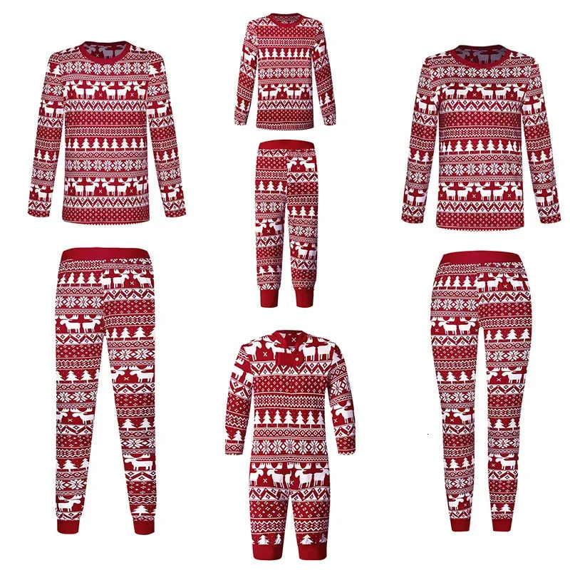 Matching Family Christmas Pyjamas - Red Moose Long Sleeve