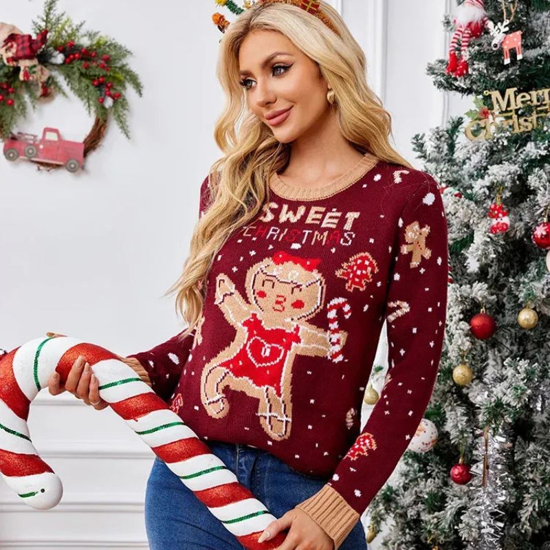 Christmas Jumper - Red Snowman & Santa Graphic