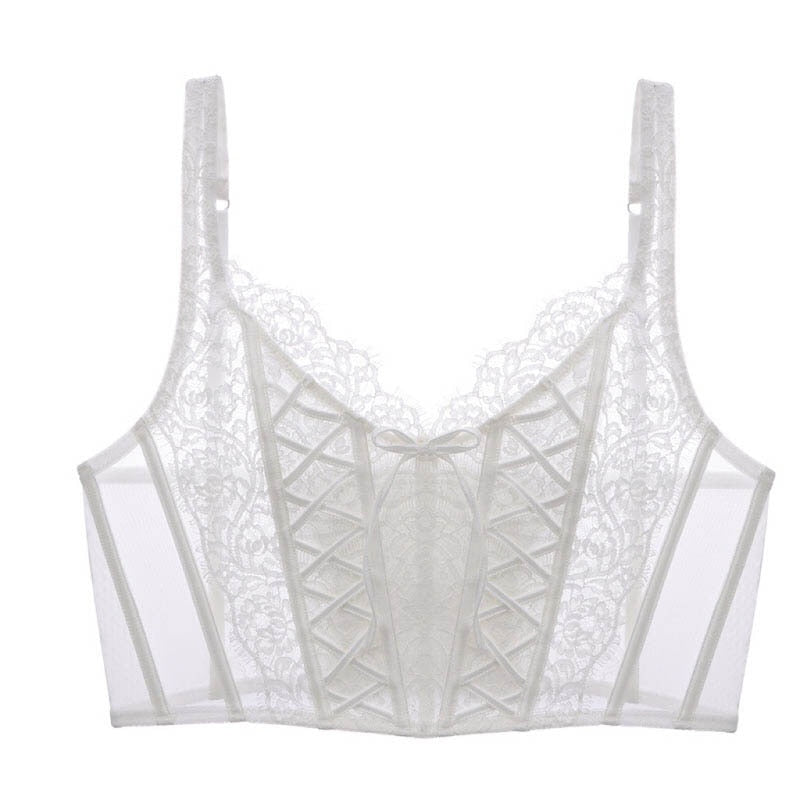 Damen-Bralette mit floralem Schleifendetail aus Stretch-Polyester und Elastan