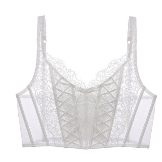 Damen-Bralette mit floralem Schleifendetail aus Stretch-Polyester und Elastan