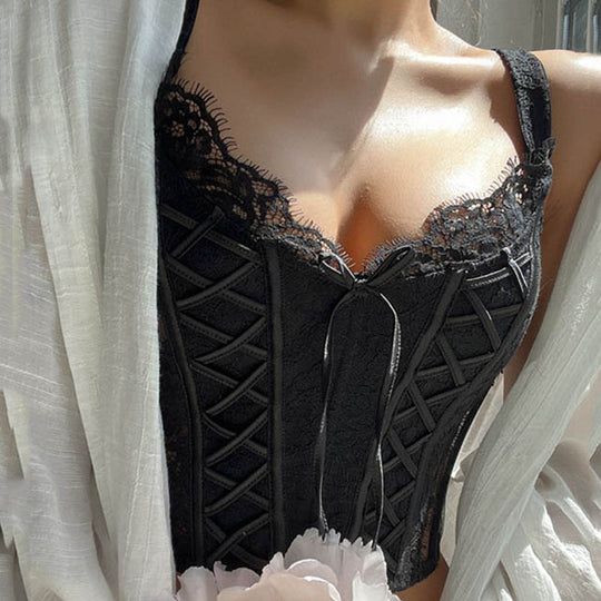 Damen-Bralette mit floralem Schleifendetail aus Stretch-Polyester und Elastan