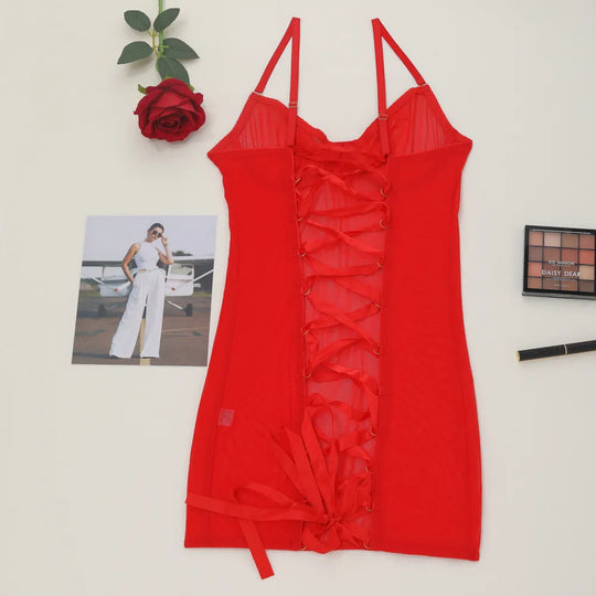 Women's Lightweight Sheer Negligee with Minimalist Cut and Flowing Fabric