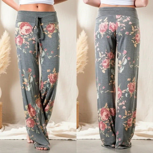 Women’s Wide Leg Yoga Pants – Casual Lounge Pajama Pants