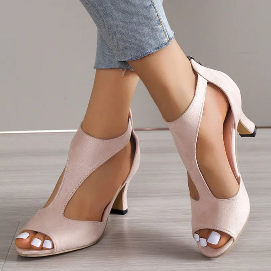 Leather High Heels Shoes