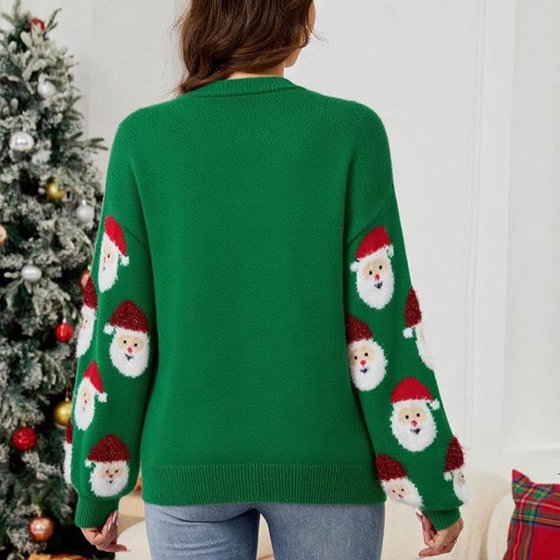 Christmas Jumper - Santa Graphic Button-Up