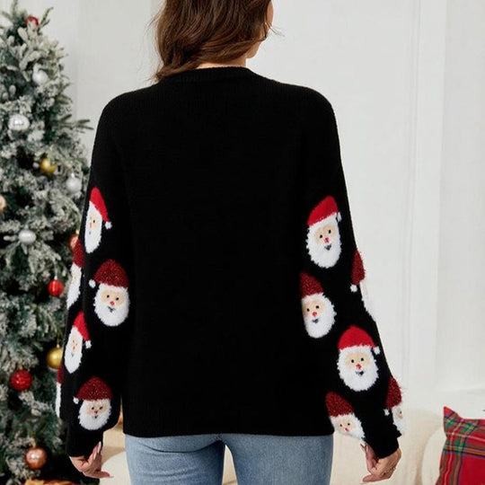 Christmas Jumper - Santa Graphic Button-Up