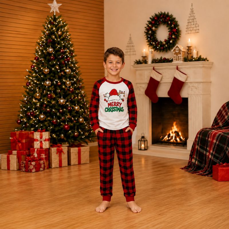 Matching Family Christmas Pyjamas - Santa Hat & Antler