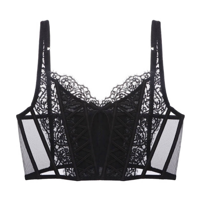 Damen-Bralette mit floralem Schleifendetail aus Stretch-Polyester und Elastan
