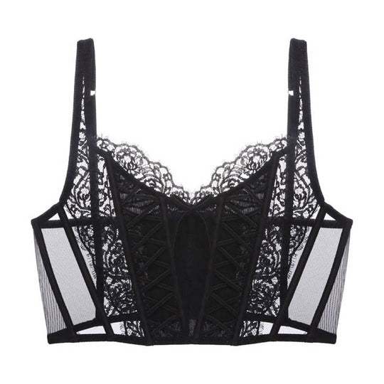 Damen-Bralette mit floralem Schleifendetail aus Stretch-Polyester und Elastan