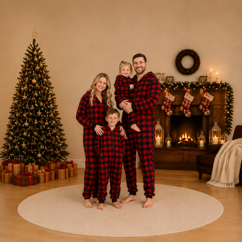 Matching Family Christmas Onesie - Red Plaid