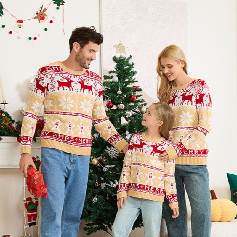 Matching Family Christmas Jumper - Snowflakes and Reindeer