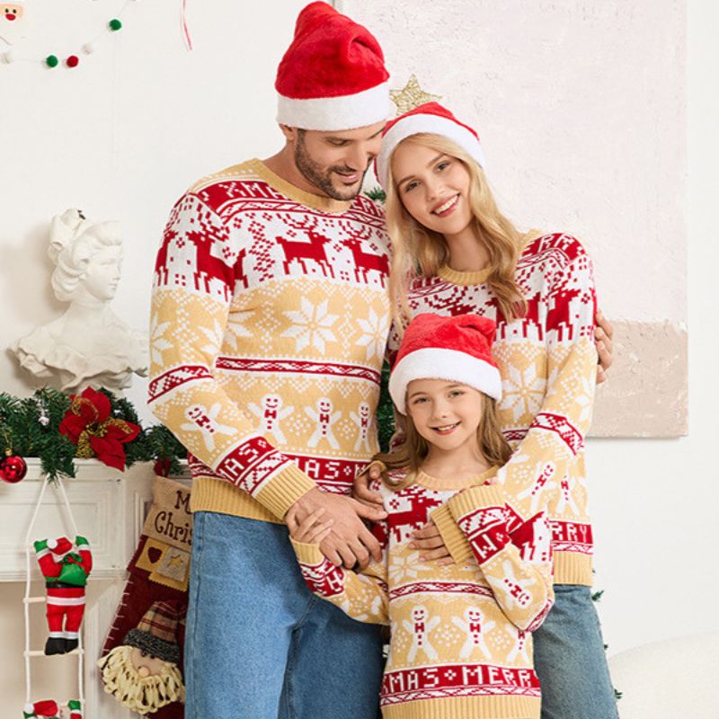 Matching Family Christmas Jumper - Snowflakes and Reindeer