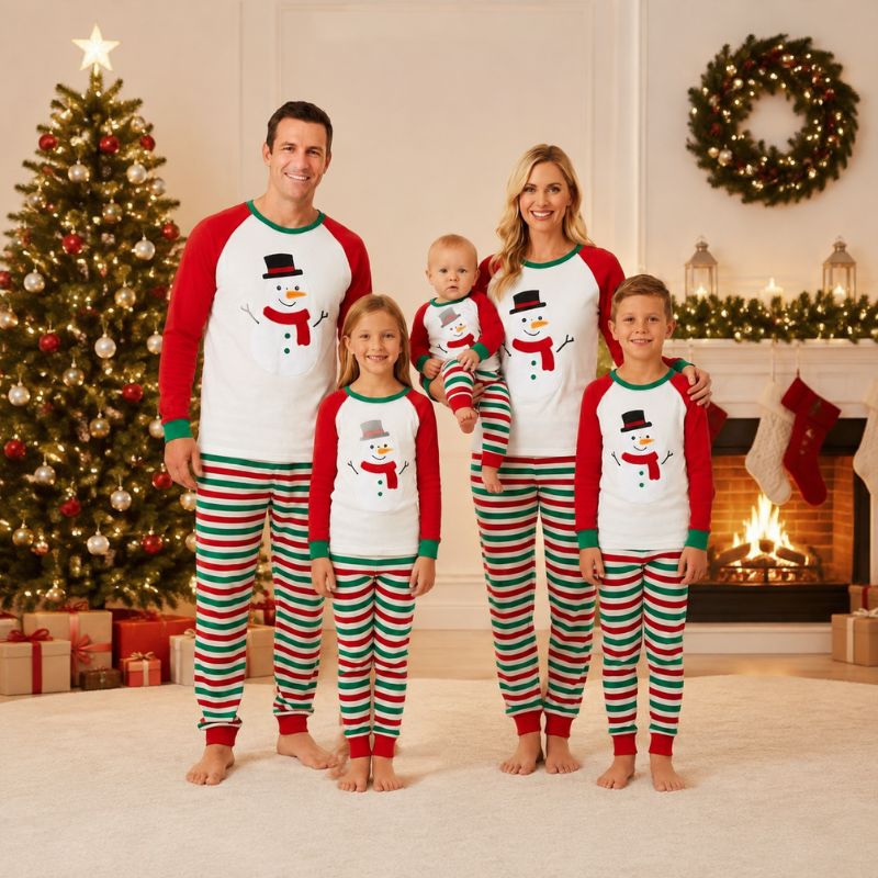 Matching Family Christmas Pyjamas - Snowman Cheer
