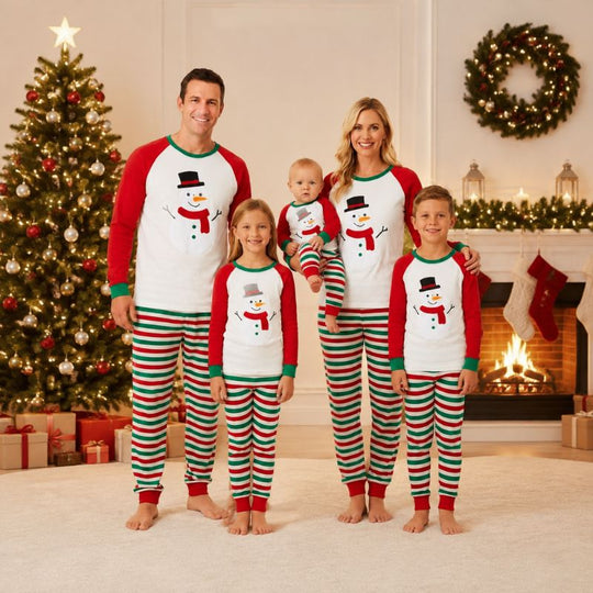 Matching Family Christmas Pyjamas - Snowman Cheer