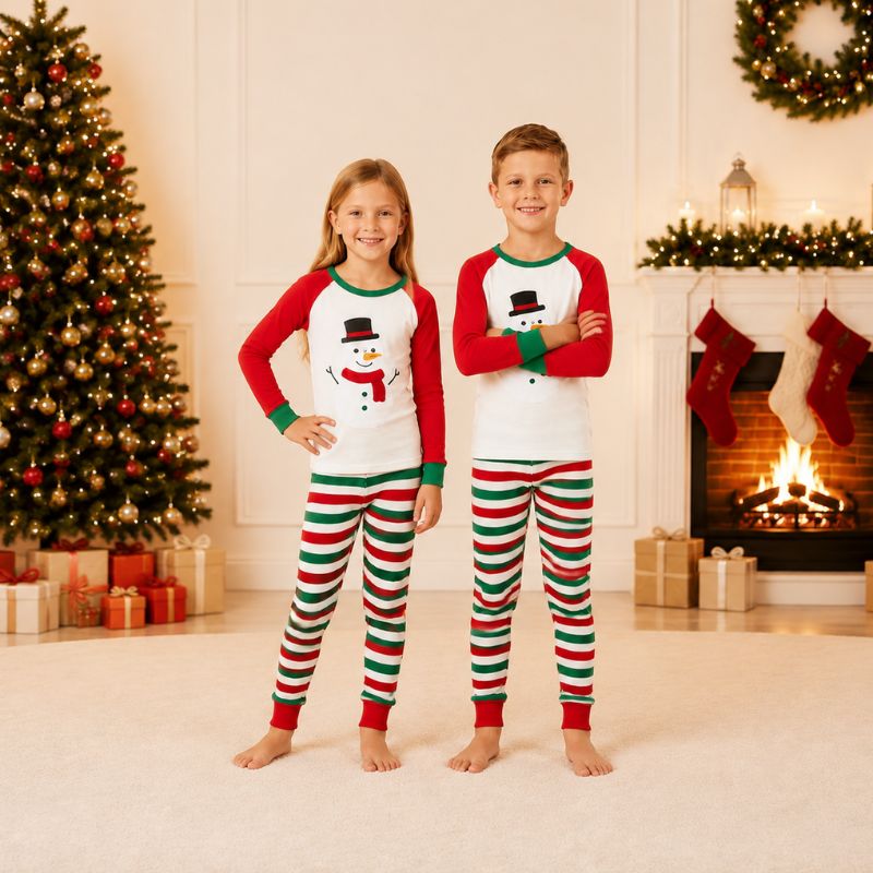 Matching Family Christmas Pyjamas - Snowman Cheer