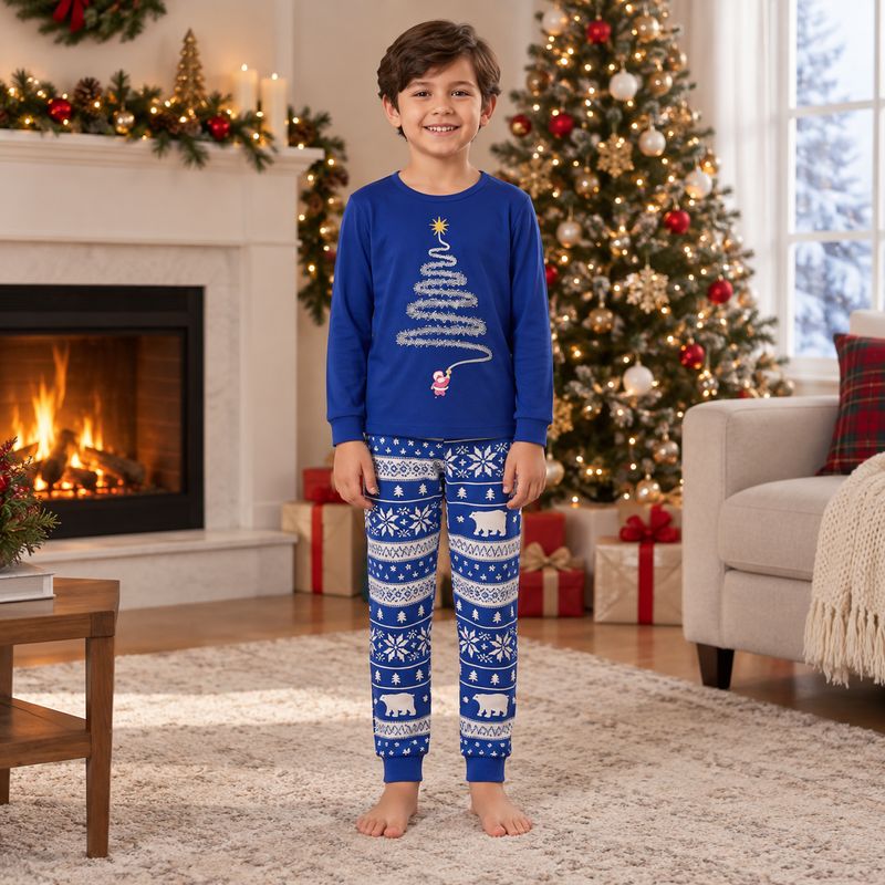 Matching Family Christmas Pyjamas - Sparkling Tree