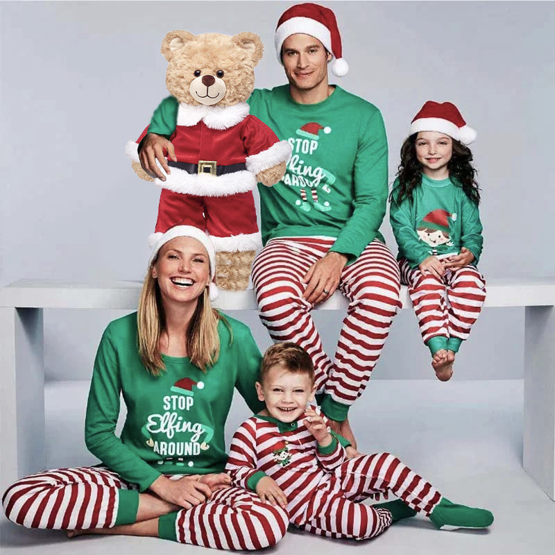 Matching Family Christmas Pyjamas - Stop Elfing