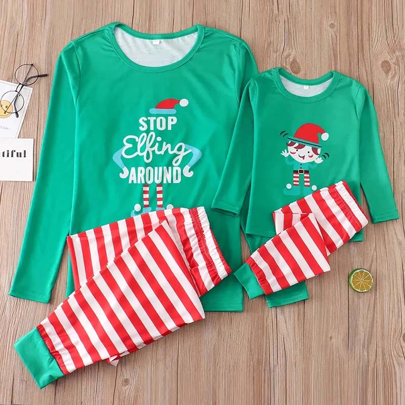 Matching Family Christmas Pyjamas - Stop Elfing