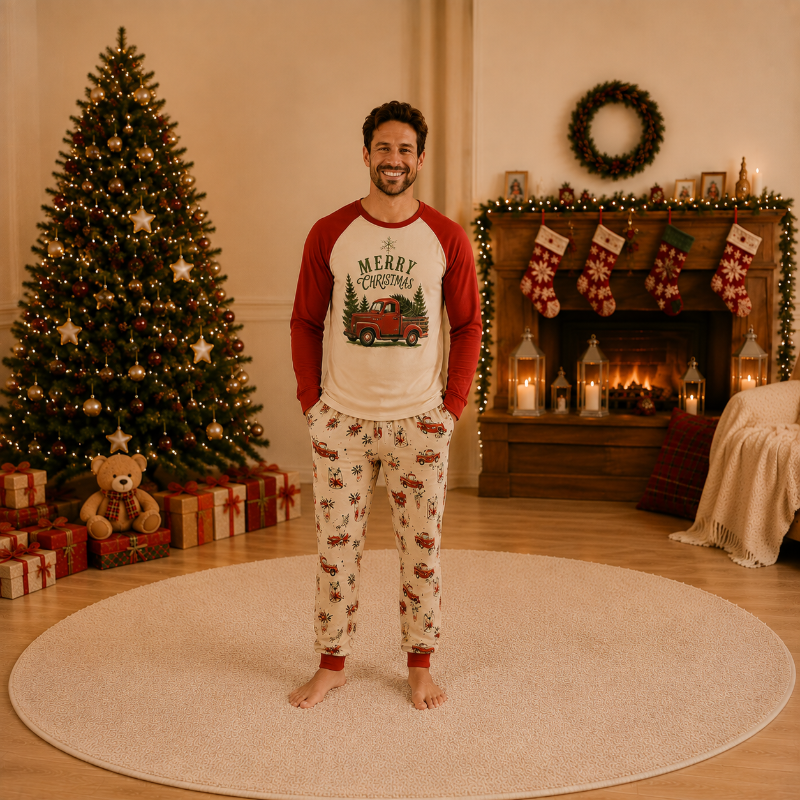 Matching Family Christmas Pyjamas - Vintage Truck