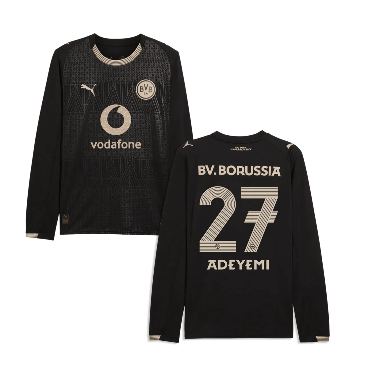 BVB BORUSSIA DORTMUND Sonderedition Langarmtrikot für Herren 25 / 26 2025/26 Langarm-Fußballtrikot für Herren – ADEYEMI 27